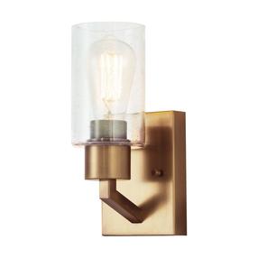 Šviestuvas sieninis Elstead Lighting Deryn 1, E27, 1 x 60 W, skaidri sp. / žalvario sp.