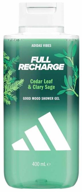 Ķermeņa mazgāšanas želeja vīriešiem Adidas Vibes Full Recharge, 400 ml