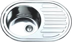 Кухонная мойка Tredi DM-7750, нержавеющая сталь, 77 см x 50 см, серебристый цв.
