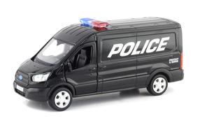  Rotaļlieta automašīna RMZ City Ford transit van police 554041P, melna krās.