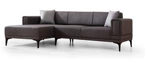 Kampinė sofa - lova Atelier Del Sofa Horizon, tamsiai pilka sp., kairinė, 250 x 140 cm x 77 cm