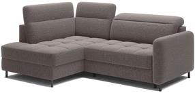 Kampinė sofa - lova Barea, šviesiai ruda sp., kairinė, 208 x 160 cm x 100 cm