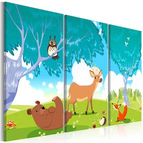 Репродукция Artgeist Friendly Animals N7356-DKPWD, 90 см x 60 см
