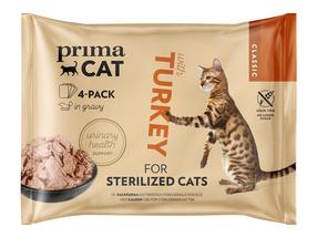Šlapias kačių maistas Prima Cat Turkey, 0.085 kg x 4 vnt.