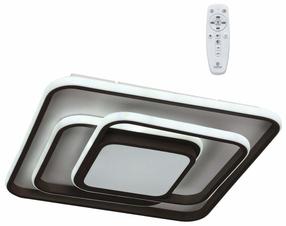 Lampa griesti CristalRecord Elba 27-116-10-100, LED, 3000 - 5500 °K, 1 x 100 W, balta krās. / melna krās., 45 x 45 cm