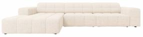 Kampinė sofa Cosmopolitan Design Chicago Haga 23, šviesiai smėlinė, kairinė, 167 x 294 cm x 78 cm