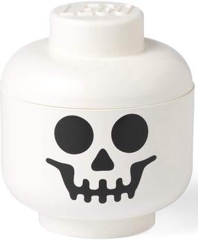 Daiktadėžė LEGO® Storage Head Skeleton, balta sp., 24 x 24 x 27 cm