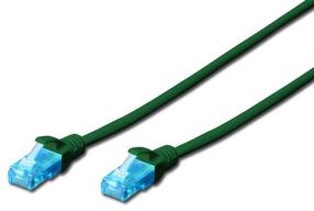Провод Digitus CAT 5e UTP Patch RJ-45 8P8C, RJ-45 8P8C, 0.25 м, зеленый цв.
