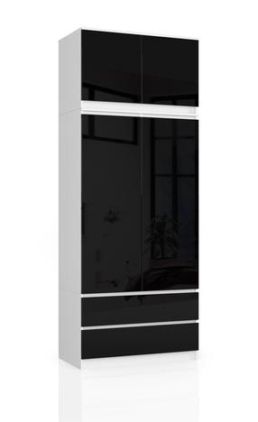 Spinta Akord Furniture Factory S90, juoda sp., 50.4 cm x 90.4 cm x 235 cm