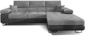 Kampinė sofa Armando Monolith 84, Monolith 97, pilka sp., dešininė, 280 x 205 cm x 90 cm