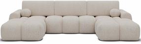 Kampinė sofa Vianetto Chenille, šviesiai smėlinė, 177 x 319 cm x 95 cm