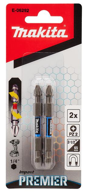 Набор битов для отверток Makita E-06292, PZ2, 65 мм, 1/4"