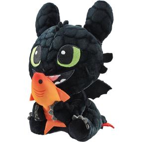 Pliušinis žaislas drakonas Schmidt Toothless, juoda sp., 18 cm
