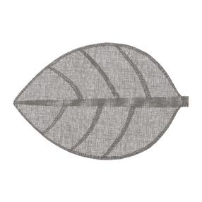 Galda paklājiņš Leaf 118842F, 50 cm x 33 cm, Pelēka krās.