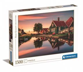 Dėlionė Clementoni Zaanse Schans 31696, 59.2 cm x 84.3 cm, 1500 vnt., įvairių spalvų
