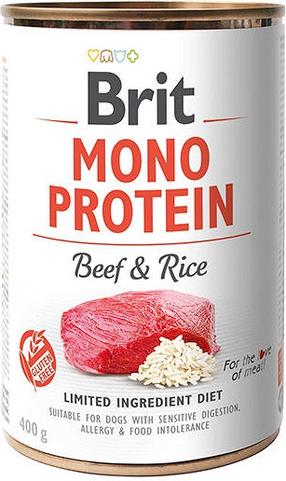 Šlapias šunų maistas Brit Mono Protein, jautiena/ryžiai, 0.4 kg