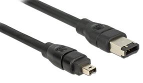 Сетевой кабель Delock IEEE 1394 cable 82577 FireWire® 4pin Male, FireWire 6pin, 2 м, черный цв.