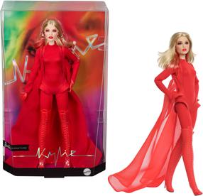 Lėlė Mattel Barbie Signature Kylie Minogue JBJ38, 30 cm, raudona sp.