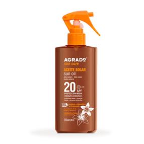 Aliejus įdegio priežiūrai kūnui Agrado Aceite Solar SPF20, 200 ml