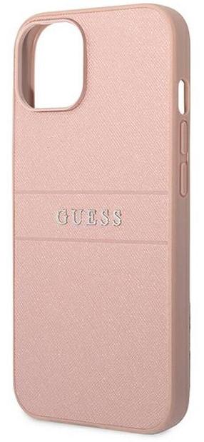 Telefoni ümbris Guess Glitter Flakes Script Metal Logo, roosa v., Apple
