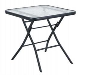 Lauko stalas Tasso, juoda sp., 60 cm x 60 cm x 70 cm