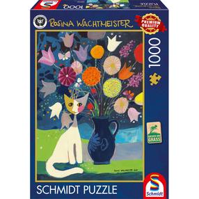 Dėlionė Schmidt Rosina Wachtmeister White Cat 58656, 69.3 cm x 49.3 cm, 1000 vnt., įvairių spalvų