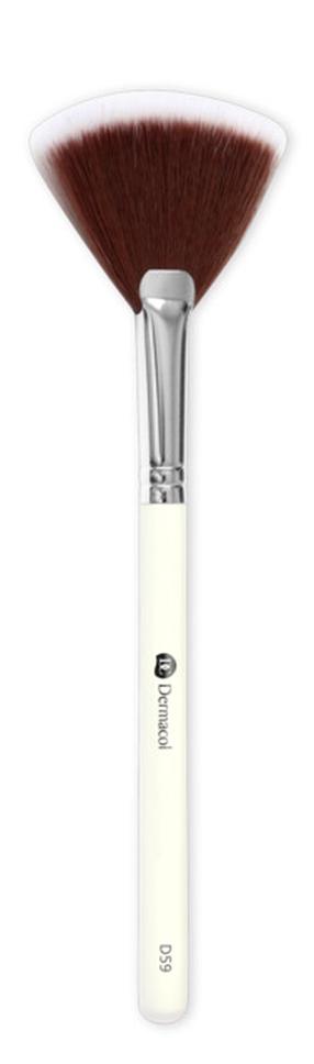 Birstīte, sārtumiem Dermacol Fan Brush D59 79991, balta krās.