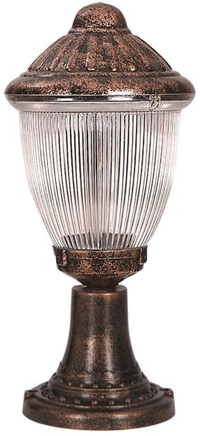 Pastatomas lauko šviestuvas Opviq BSU-68210-BKR-K, 60W, E27, IP65, ruda sp., 23 cm x 54 cm