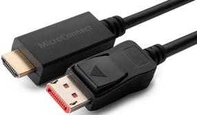 Laidas MicroConnect Displayport to HDMI 1 x DisplayPort 1.4 Male, HDMI male, 2 m, juoda sp.