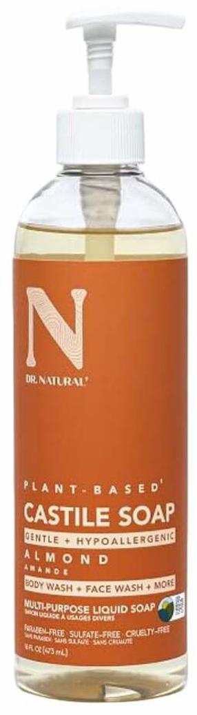 Šķidrās ziepes Dr. Natural Castile Almond, 473 ml