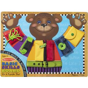 Atīstošais dēlis Melissa & Doug Basic Skills I Dress Up, 29.8 cm, daudzkrāsaina