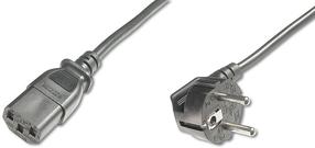 Vads Assmann AK-440109-008-S Schuko, IEC C13, 0.75 m, melna krās.