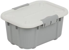 Daiktadėžė su dangčiu, žaislams Branq Velur 123169, 3.6 l, blyški pilka sp., 19 x 16.5 x 13.2 cm