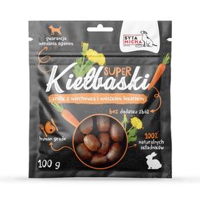 Skanėstas šunims Syta Micha Great Sausages, triušiena, 0.1 kg