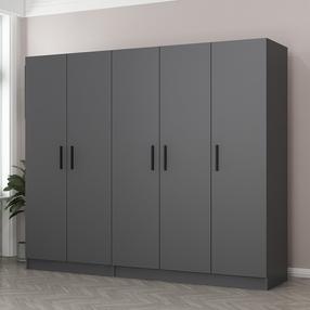Шкаф Kalune Design Kale 5079, антрацитовый цв., 52 см x 225 см x 210 см