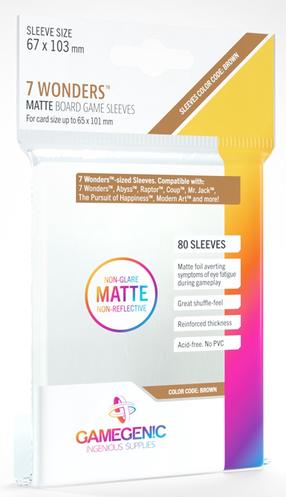 Spēļu karšu futrālis Gamegenic Matte 7 Wonders