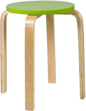 Taburetė Home4you Sixty-1, ruda sp./žalia sp., 41 cm x 41 cm x 45 cm