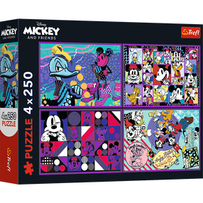 Puzle 4in1 Trefl Disney Mickey Mouse 13308, 18 cm x 27.5 cm, 1000 gab., daudzkrāsaina