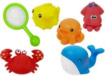 Vonios žaislas Lean Toys Happy Bath, mėlyna sp./raudona sp./geltona sp.