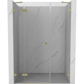 Dušo durys Mexen Lunar Left, 155 cm x 200 cm, aukso sp./grūdintas