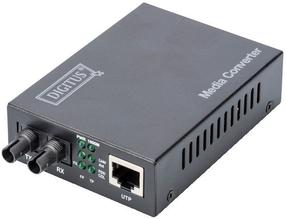Optiline muundur Digitus Converter RJ45 to ST Multi-Mode Converter, 1 Mb/s
