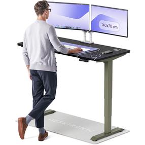 Kompiuterio stalas reguliuojamo aukščio Desktronic HomePro 829 53, 140 cm x 70 cm, 126 cm, juoda sp./žalia sp.