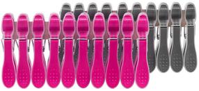 Skalbinių segtukas Velkea D2, plastikas, 20 vnt., rožinė sp./pilka sp.