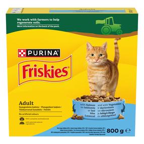 Сухой корм для кошек Friskies, овощи/лосось, 0.8 кг