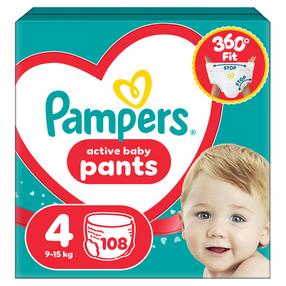 Sauskelnės-kelnaitės Pampers Pants, 4 dydis, 9 - 15 kg, 108 vnt.