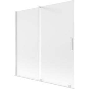 Dušo sienelė Mexen Velar, 160 cm x 150 cm, skaidri sp./balta sp./matinis