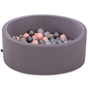 Baseins ar bumbiņām Kalune Design Bubble Pops, ⌀ 7 cm, caurspīdīga krās./rozā krās.