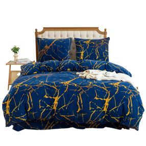 Patalynės užvalkalų komplektas PEK-136, mėlynas/geltonas, 200 x 220 cm