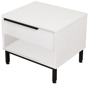 Naktinis staliukas Kalune Design ON14-W, balta sp./juoda sp., 42.4 cm x 53.6 cm x 44.5 cm
