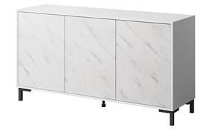 Komoda Cama Meble Marmo 3D, balta sp., 80.5 cm x 45 cm x 150 cm